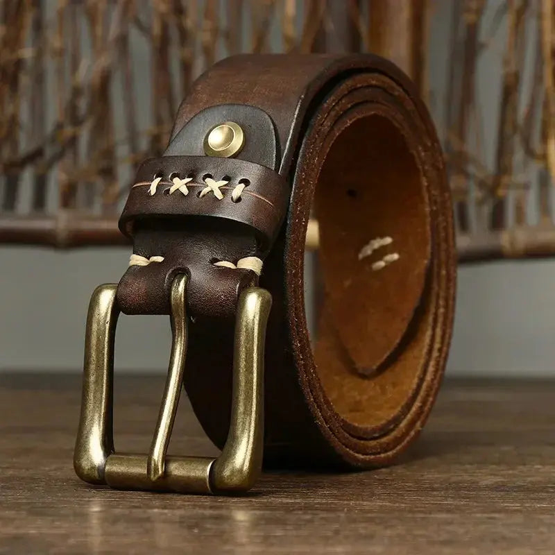 Genuine Brown Leather Waist Belt