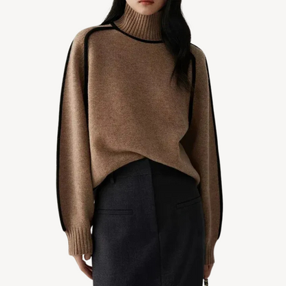 Colorful Crew Neck Women's Sweater - OutfitLondon