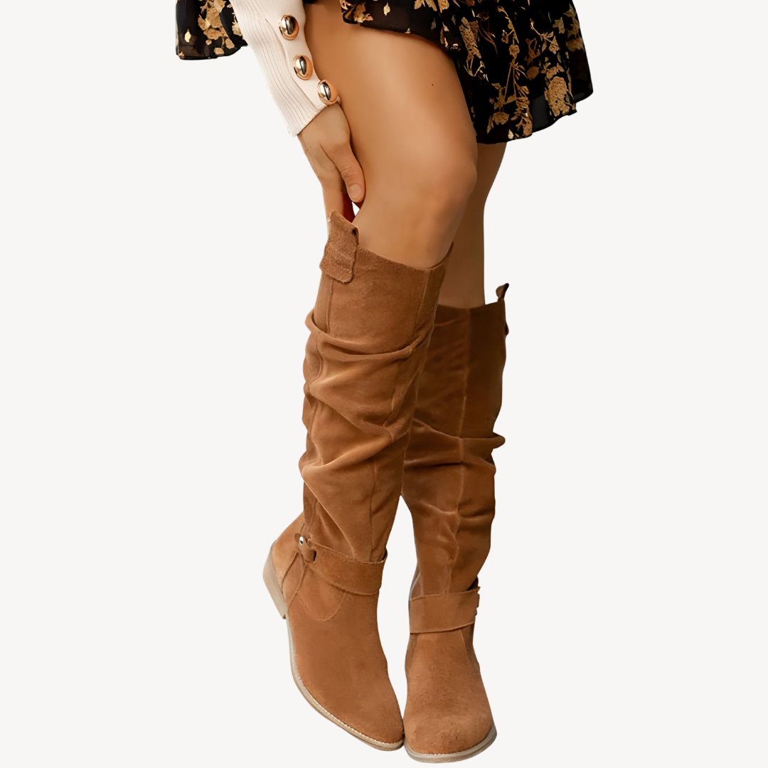Comfortable Tall Faux Leather Women's Boots