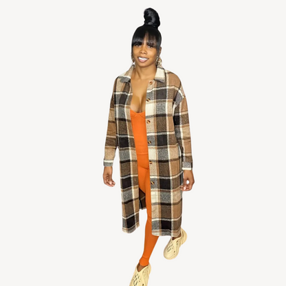 Checked Casual Women's Shirt Dress