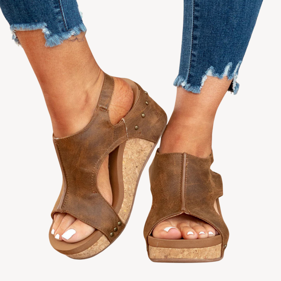 Ladies High Heel Buckle Sandals