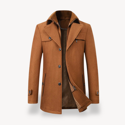 Warm Navy Classic Winter Coat