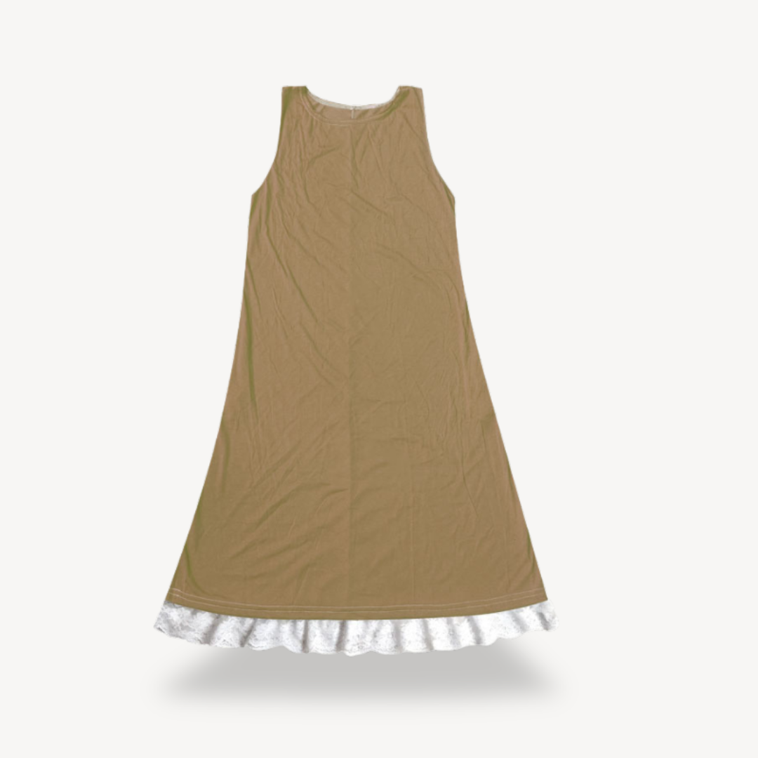 Feminine Lace Trim Summer Dress