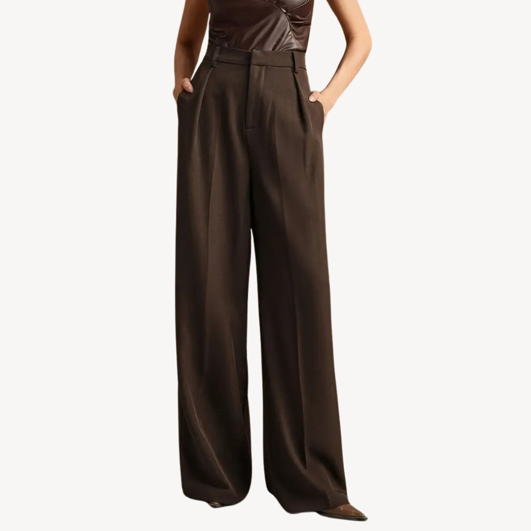 Elegant Wide Leg Women's Trousers