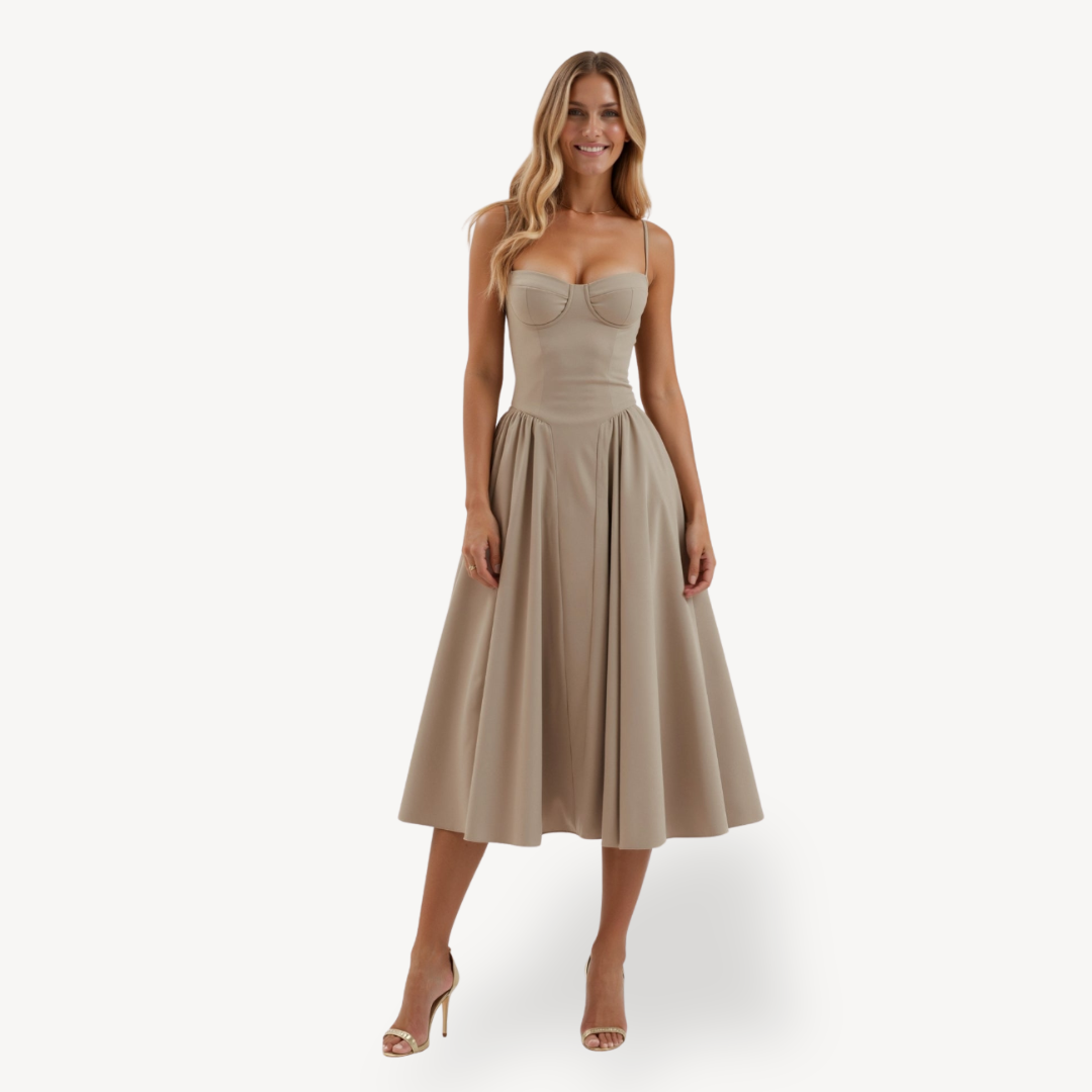 Sleeveless Mid Length Party Dress