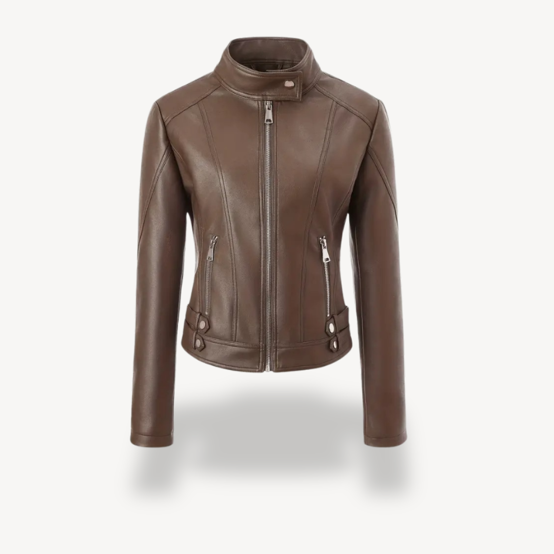 Vegan Leather Womens Coat