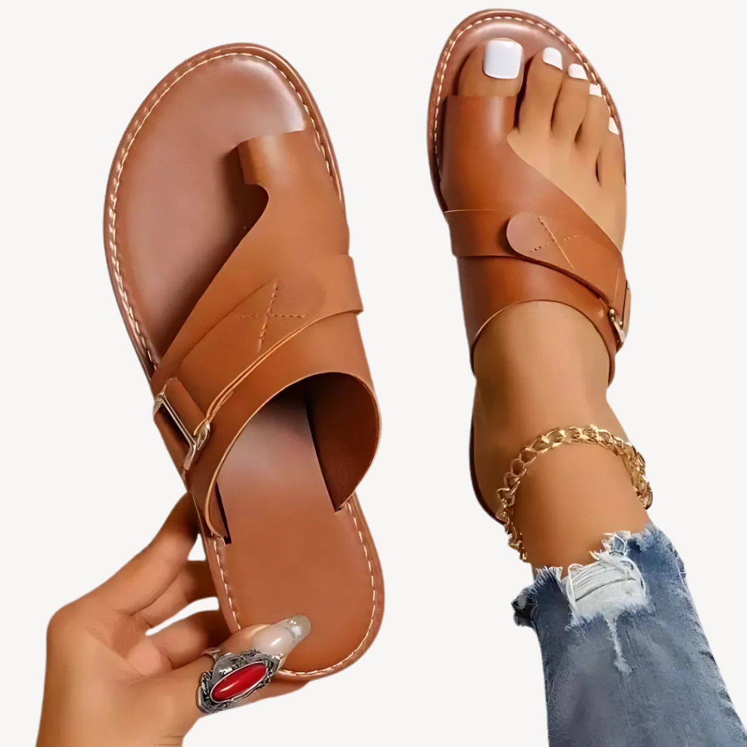 Comfortable Women's Supportive Slide Sandals with Adjustable Buckle