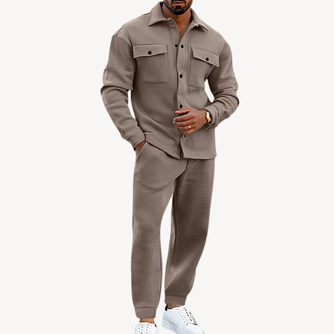 Relaxed Fit Tracksuit with Zip Jacket
