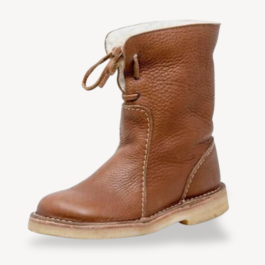 Comfortable Fit Adjustable Leather Ankle Boots
