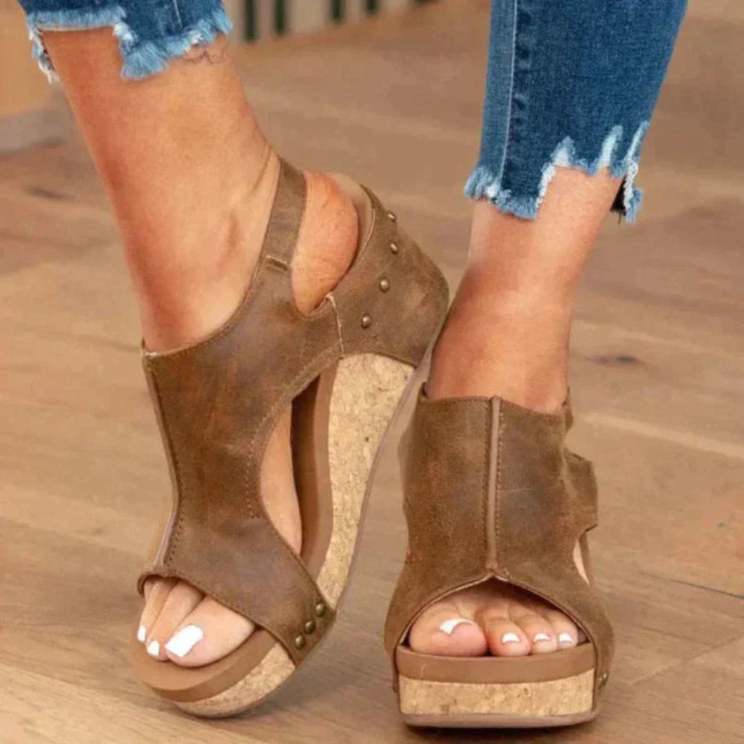 Comfortable Arch Support Sandals Women's Black Cork