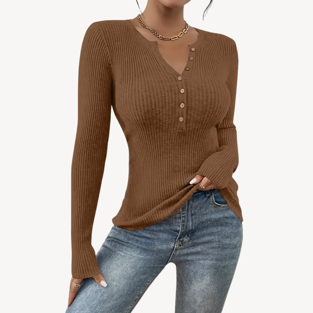 Textured Button Women's Casual Shirt