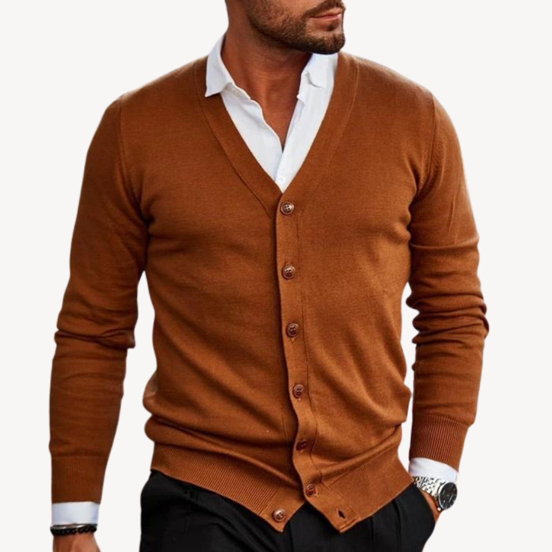 Casual Open Front Men's Cardigan Sweater