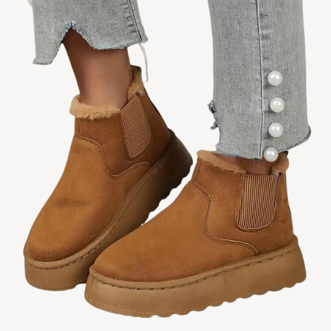 Comfortable Faux Fur Ankle Boots for Women