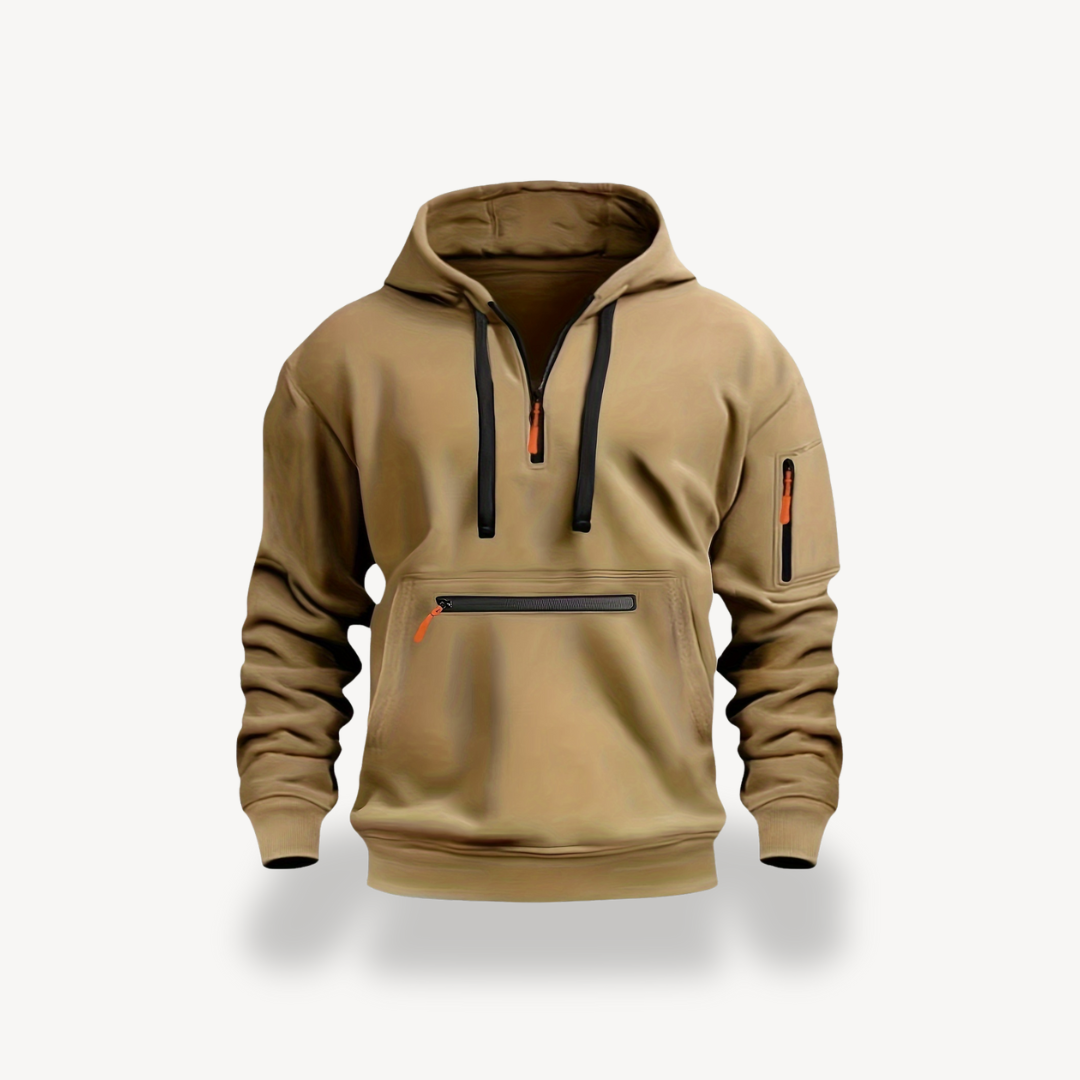 Comfortable Casual Zip Up Hooded Sweatshirt