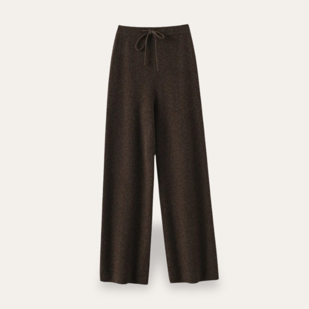 Soft Women's Wide Leg Cashmere Trousers