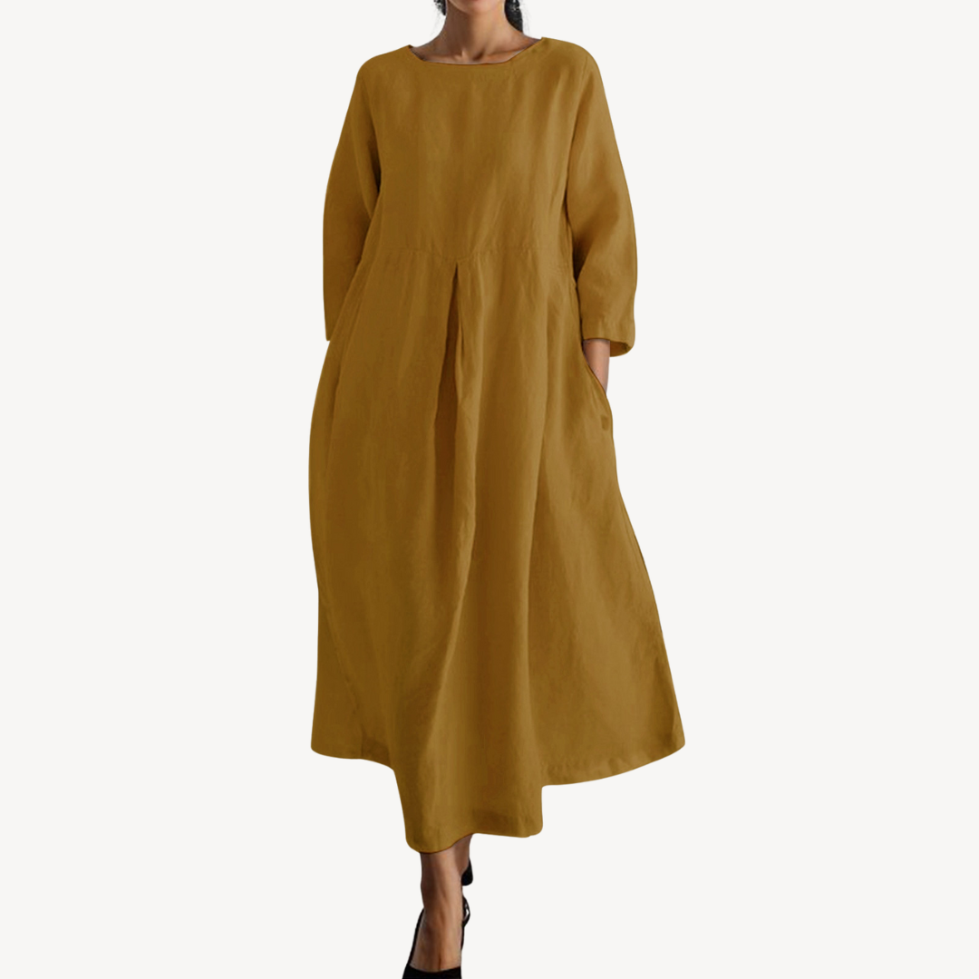 Relaxed Fit Summer Maxi Dress with Pockets