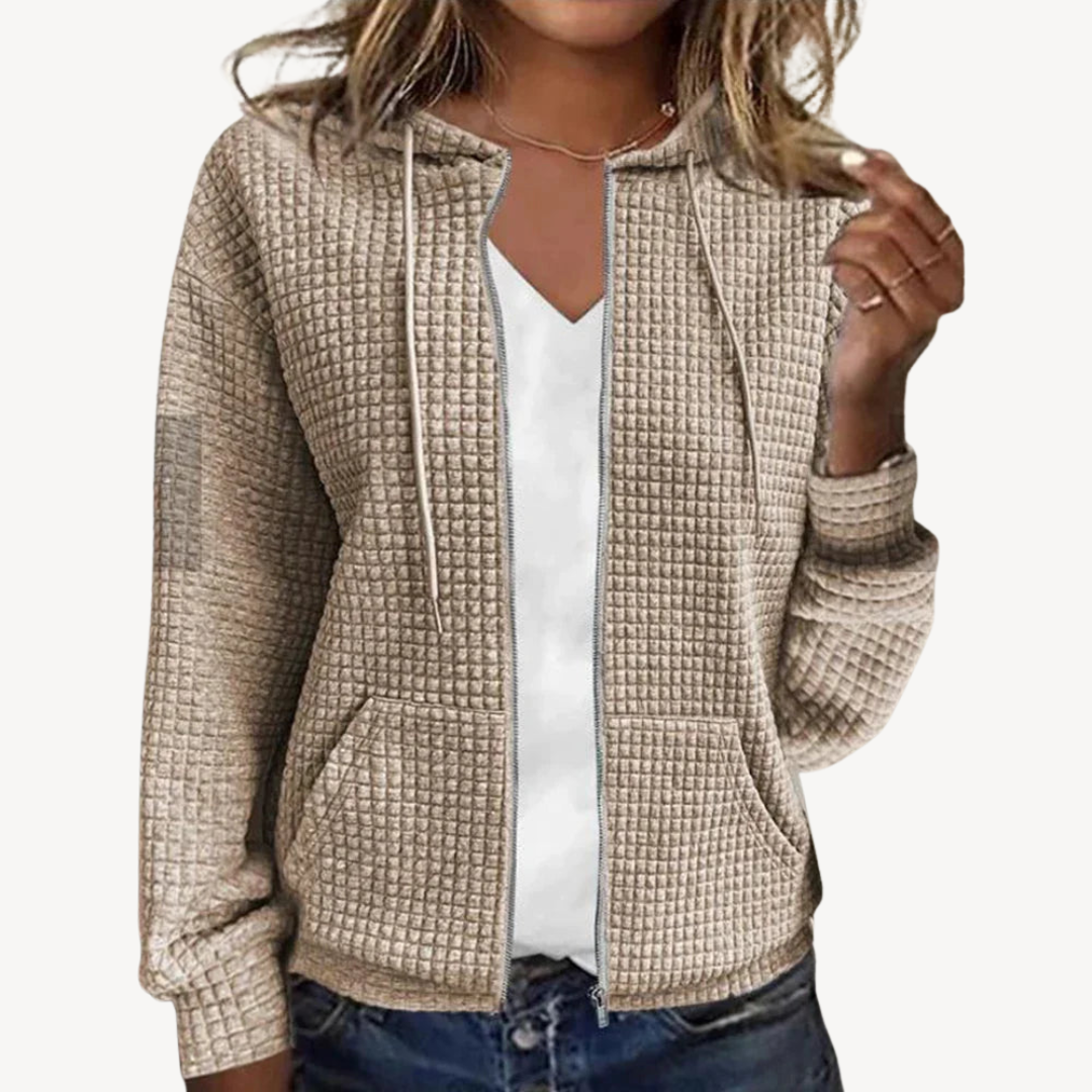 Cozy Woven Hooded Sweater for Ladies