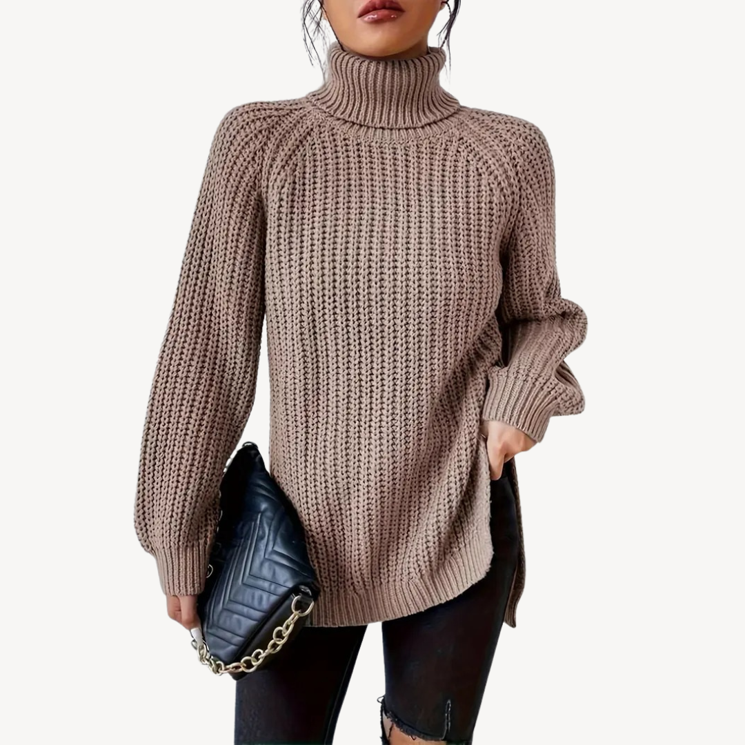 Thick Cable Crew Neck Sweater for Women