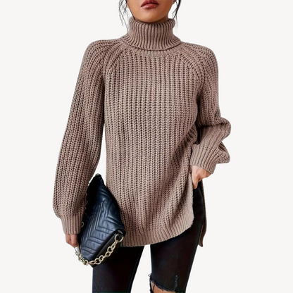 Thick Cable Crew Neck Sweater for Women