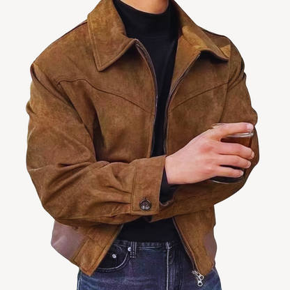 Soft Leather Mens Bomber Coat - OutfitLondon