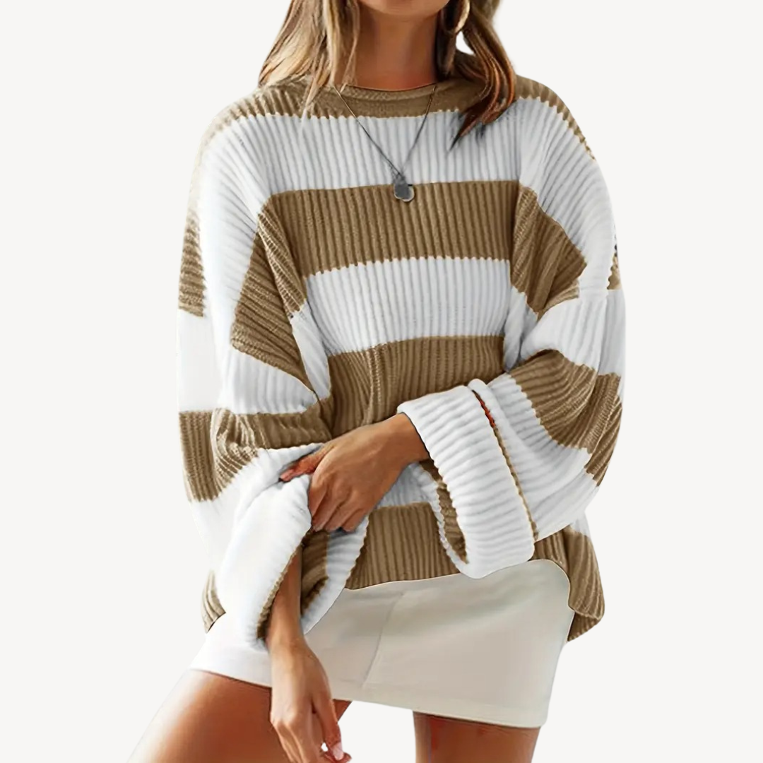 Comfy Women's Horizontal Knit Sweater