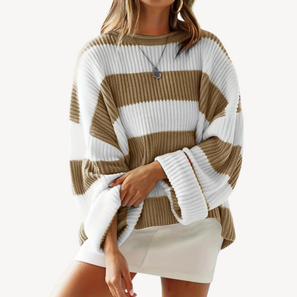 Comfy Women's Horizontal Knit Sweater