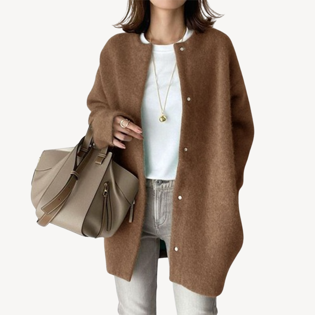 Ladies Classic Button Front Sweater