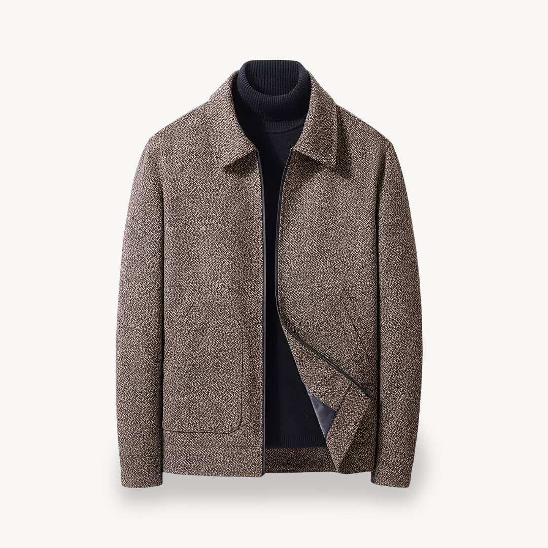Warm Wool Blend Coat for Men - OutfitLondon