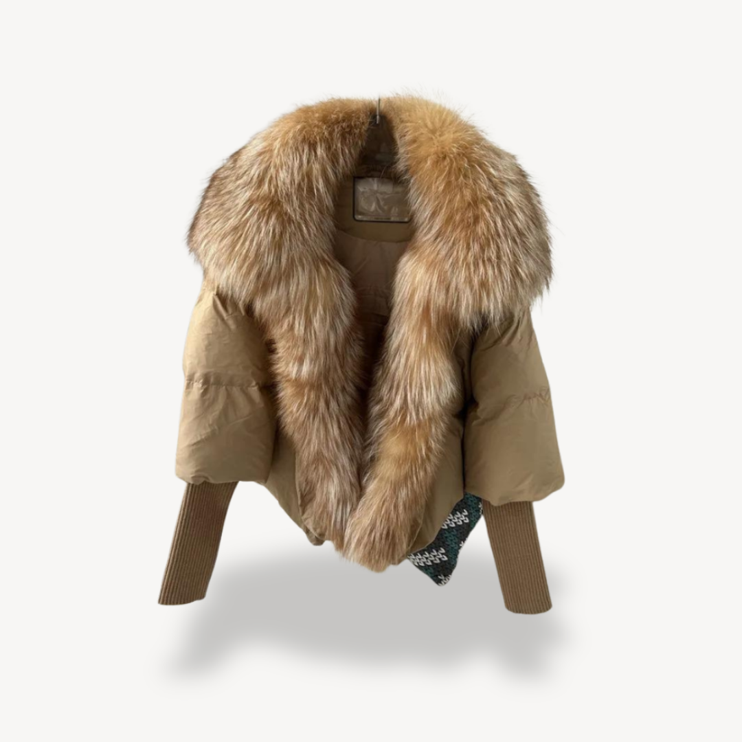Luxurious Fake Fur Down Coat - OutfitLondon