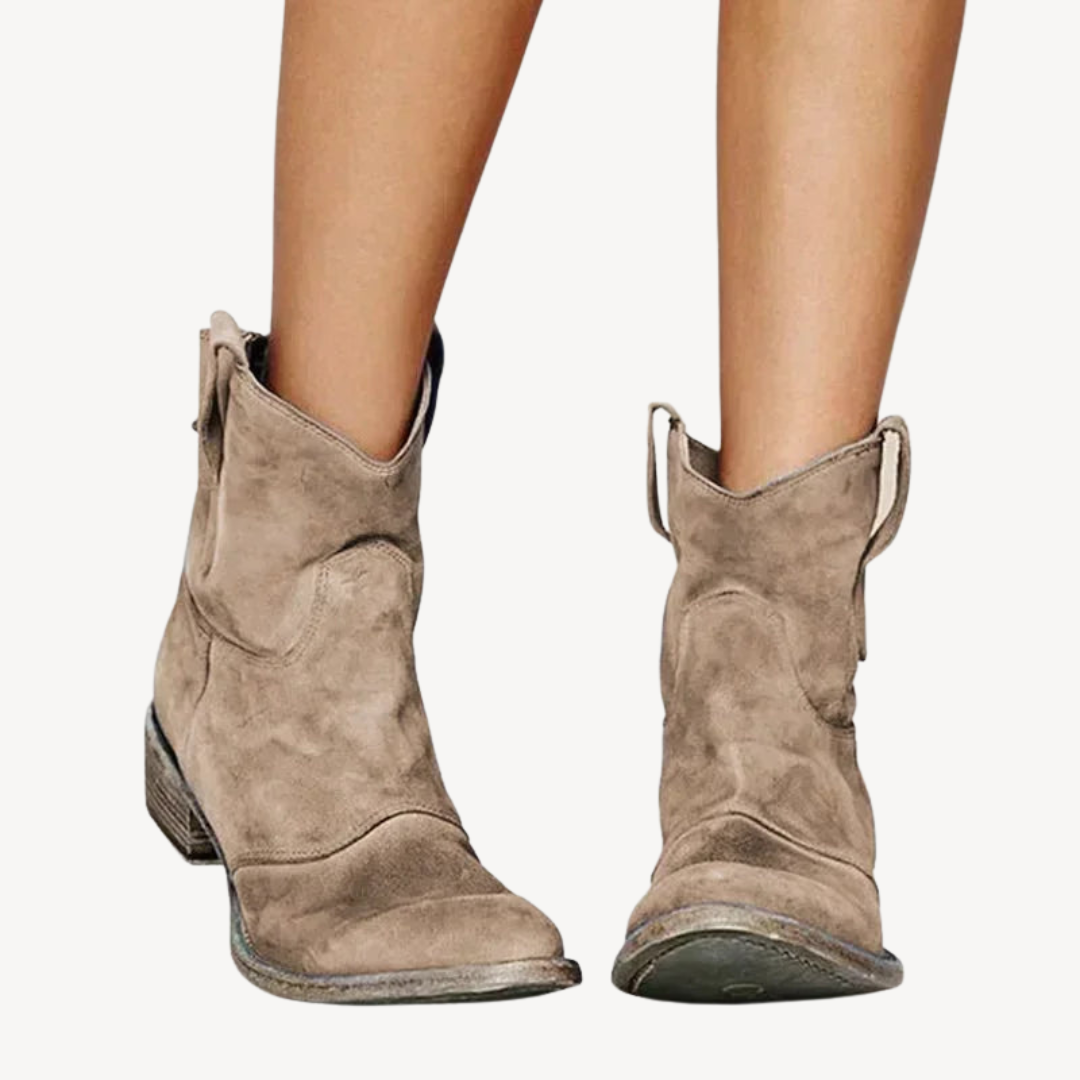Ladies Synthetic Cowboy Ankle Boots