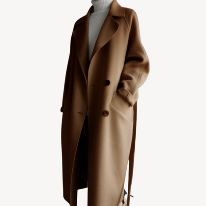 Ladies Warm Double Button Trench Coat
