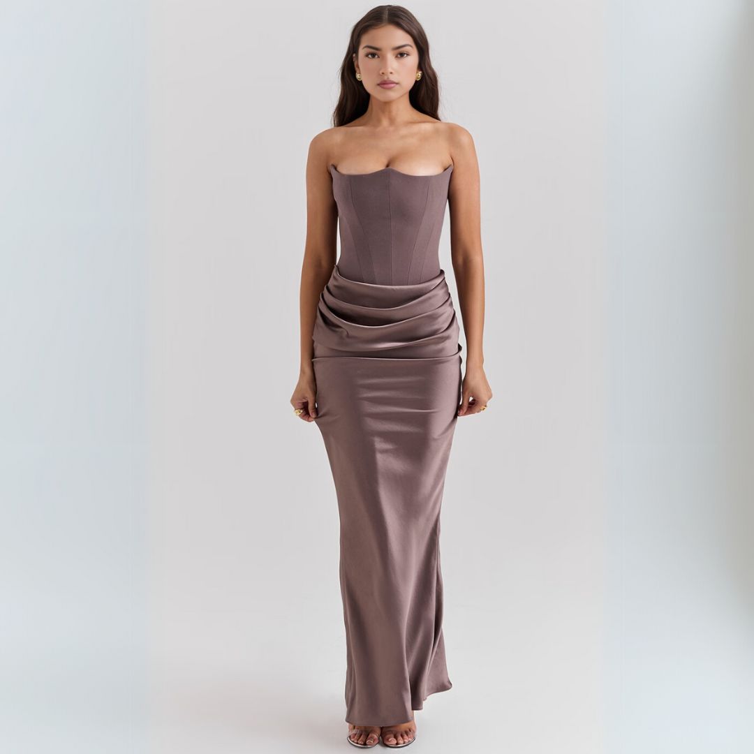 Elegant Sleeveless Lace Maxi Dress for Women