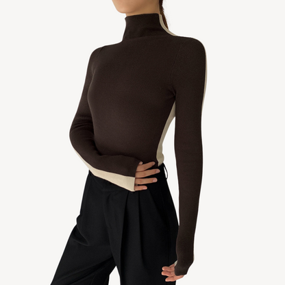 Ladies Classic Dual Color Sweater Top