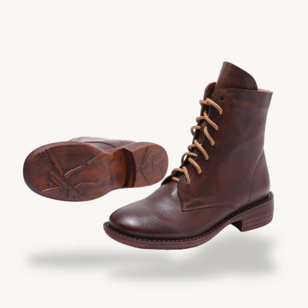 Comfortable Genuine Leather Ankle Boots for Women - OutfitLondon