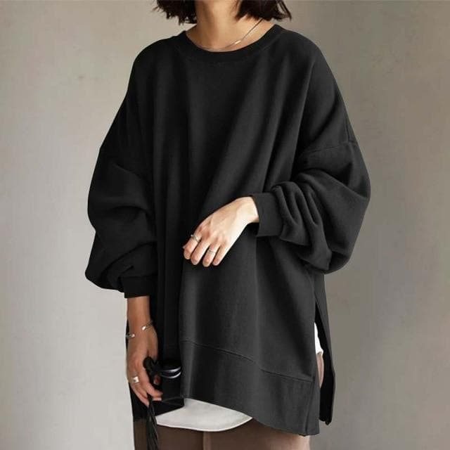 Soft Relaxed Fit Crew Neck Pullover - OutfitLondon