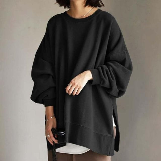 Soft Relaxed Fit Crew Neck Pullover - OutfitLondon