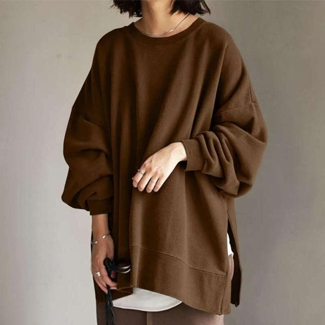Soft Relaxed Fit Crew Neck Pullover