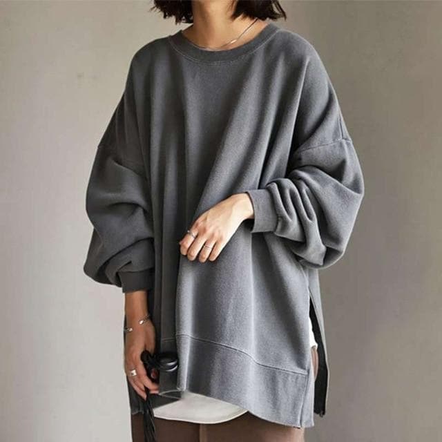 Soft Relaxed Fit Crew Neck Pullover
