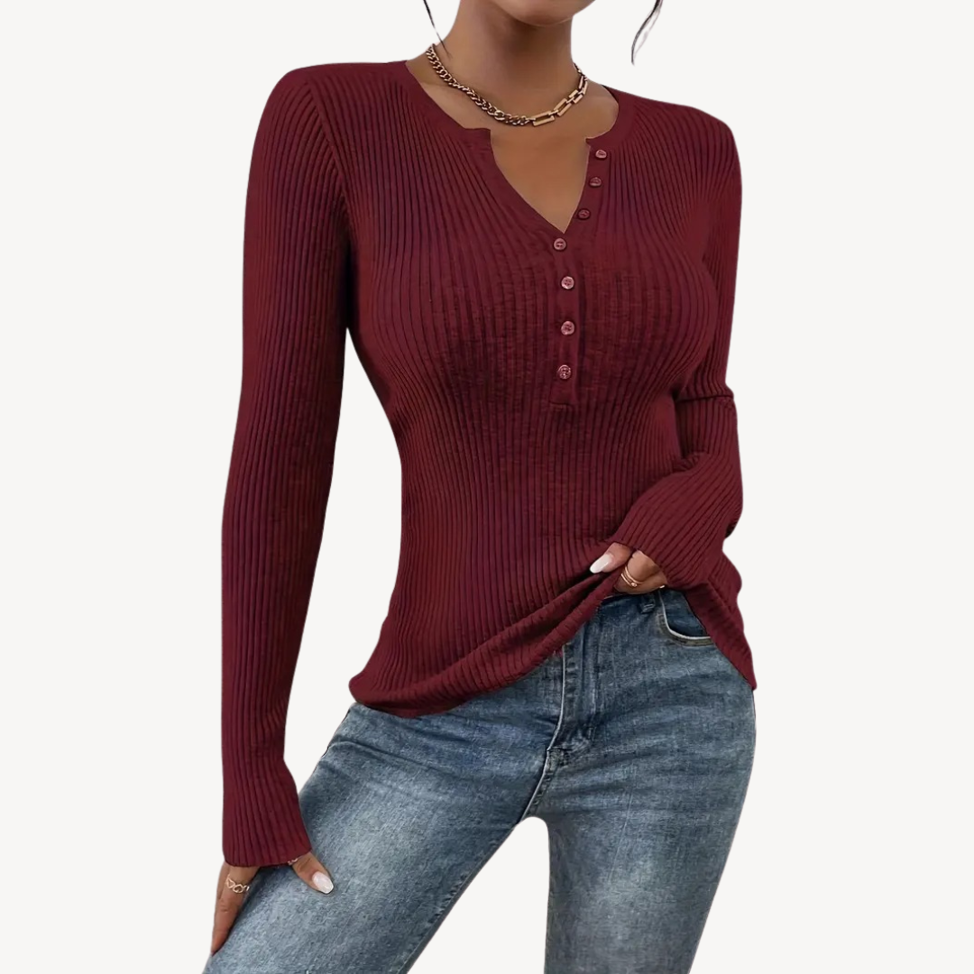 Textured Button Women's Casual Shirt
