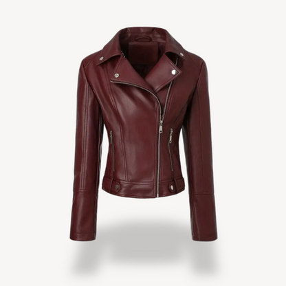 Vegan Leather Moto Jacket for Ladies