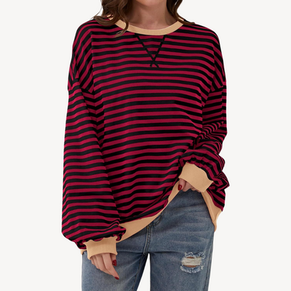 Ladies Classic Vertical Stripe Shirt
