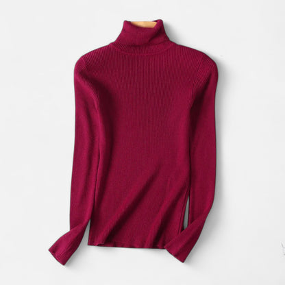 Warm Knitted Women's Turtleneck Jumper