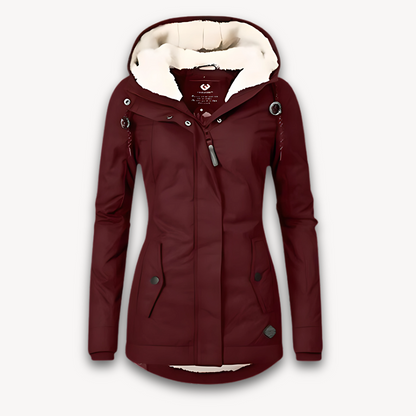 Ladies Insulated Snow Jacket with Faux Fur Inside
