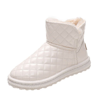Warm Fur Lined Winter Booties Furry Waterproof Snow Ankle Boots