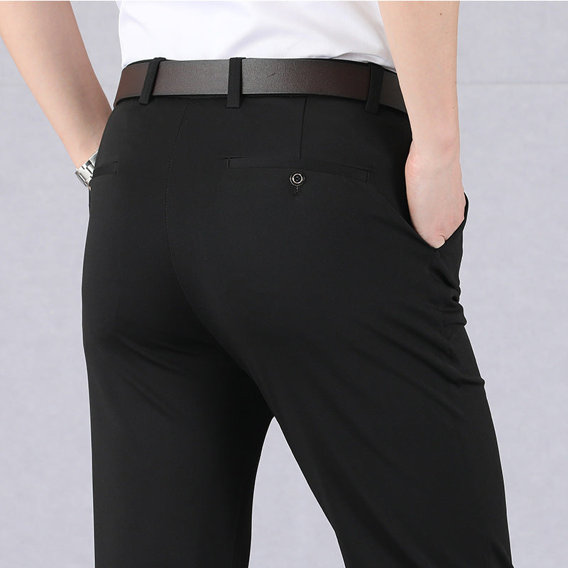 Relaxed Fit Mens Slim Fit Stretch Pants - OutfitLondon