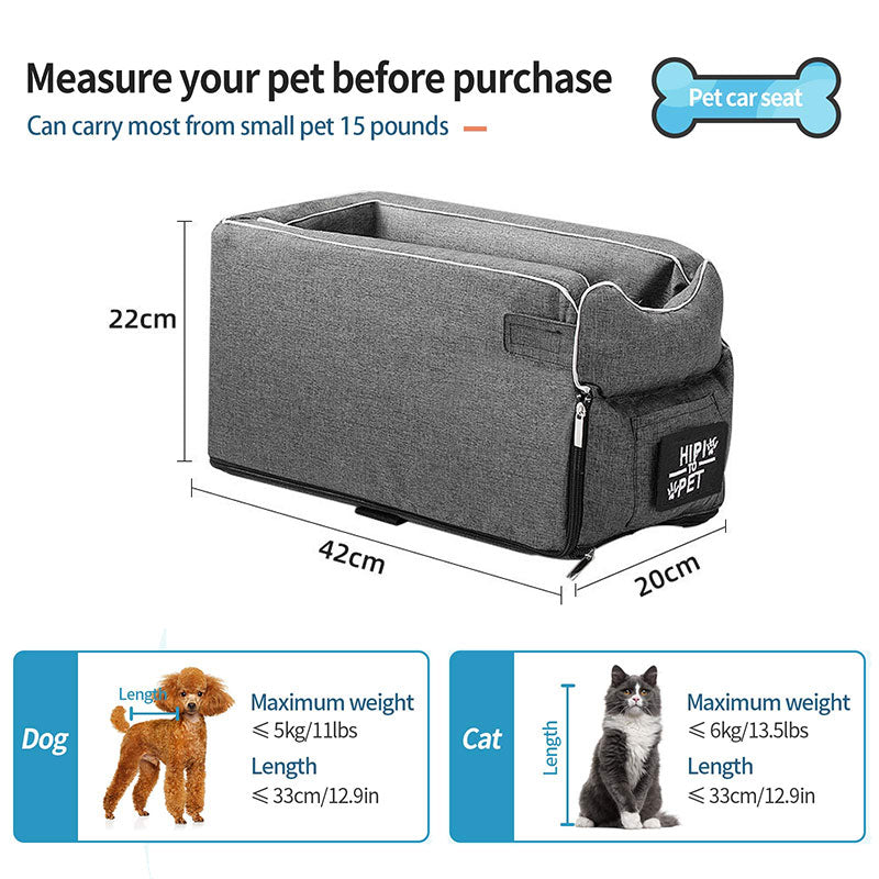Dog Puppy Car Seat Central Non Slip For Small Dogs