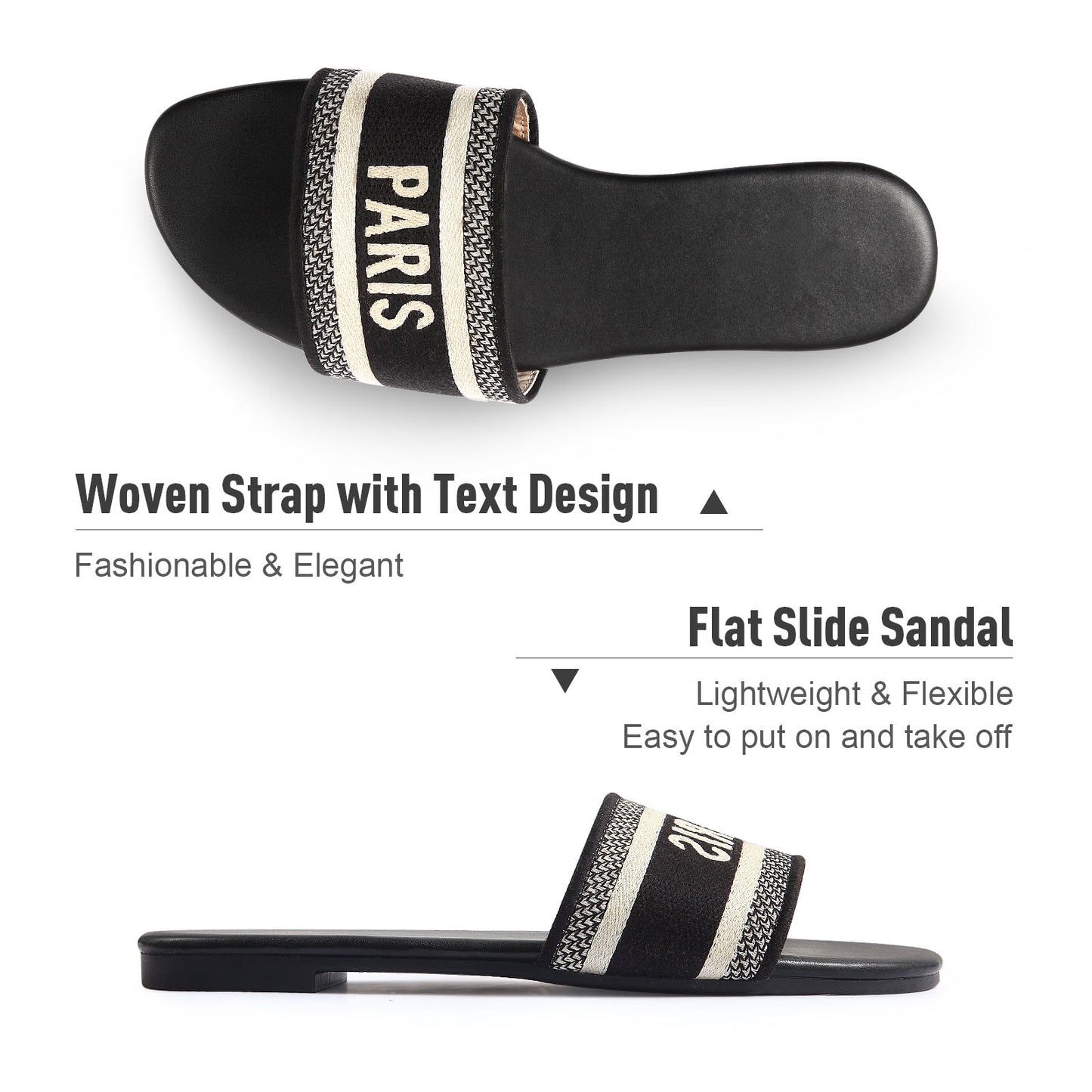 Women's Flat Sandals Casual Beach Sandals Slippers for Summer