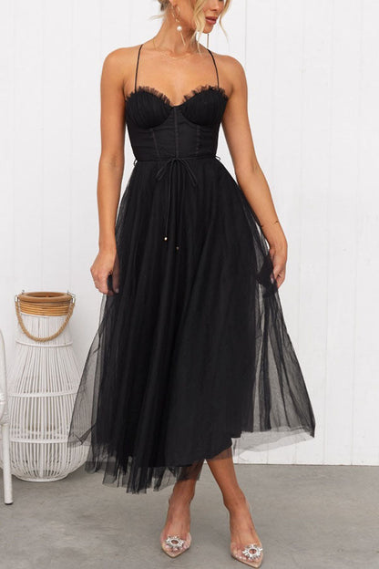 Beautiful Lace Corset Waist Dress