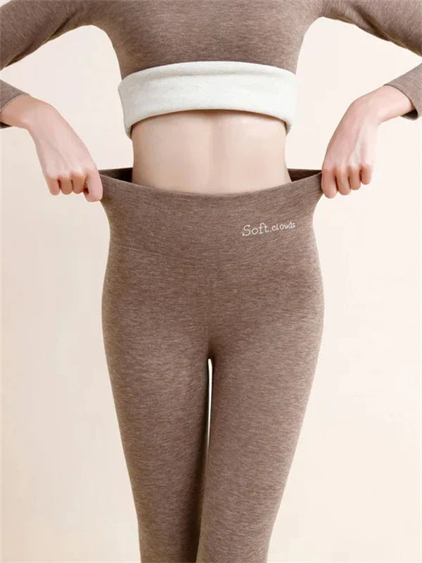 Soft Thermal Leggings with Cashmere Lining for Women - OutfitLondon