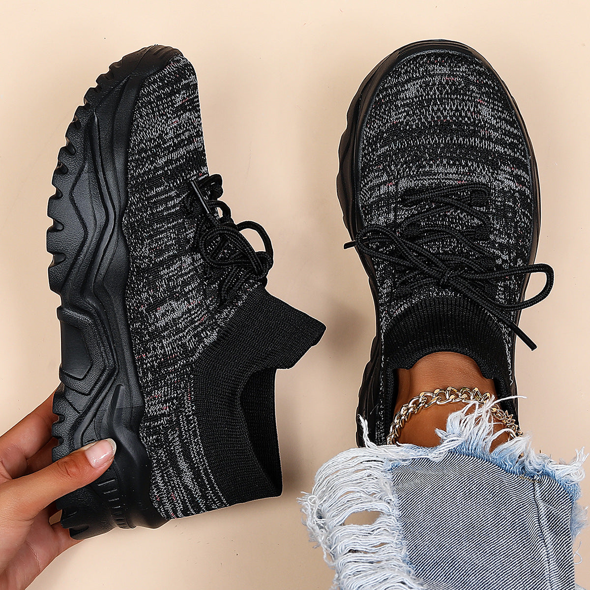 Women's Orthopedic Tennis Sneakers Sock Shoes